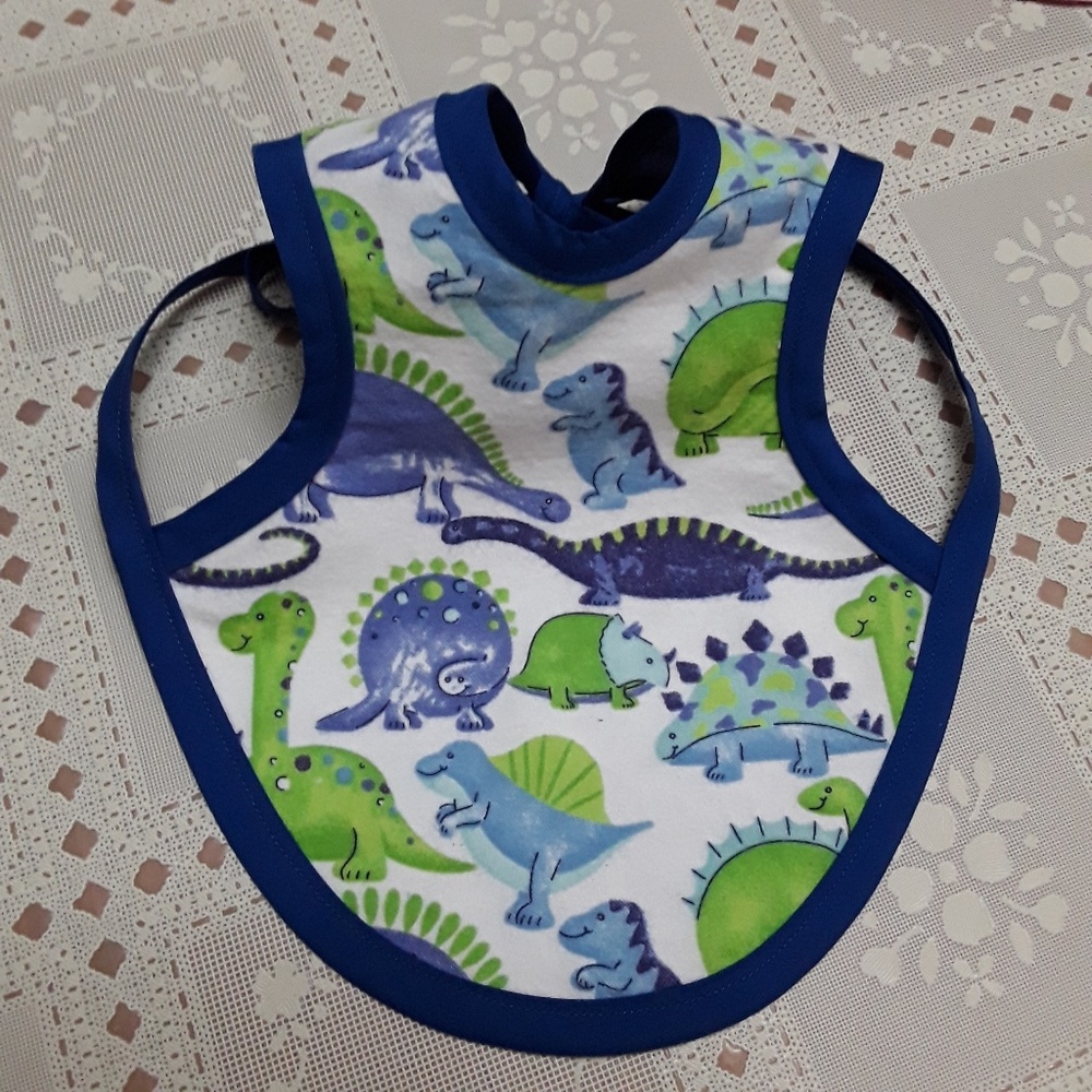 Boy baby bib reversible - Picture 3 of 3